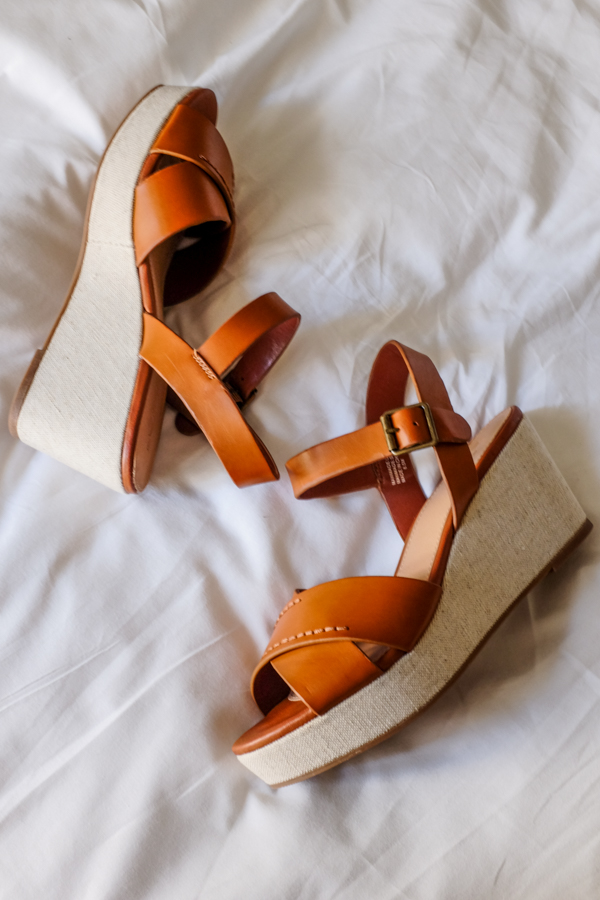 Canvas Wedge Sandals 