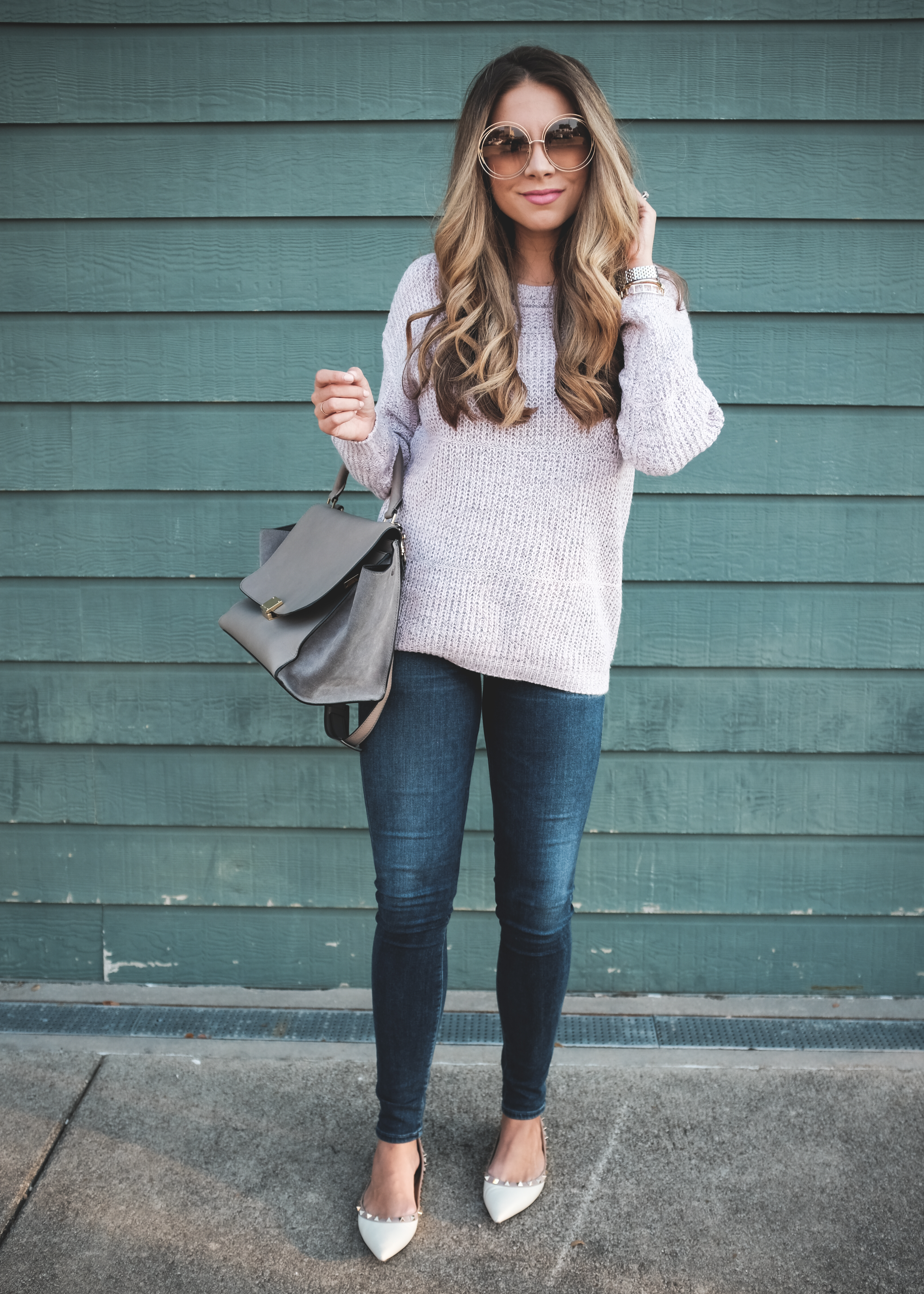 Fall Outfit with Rockstud Flats