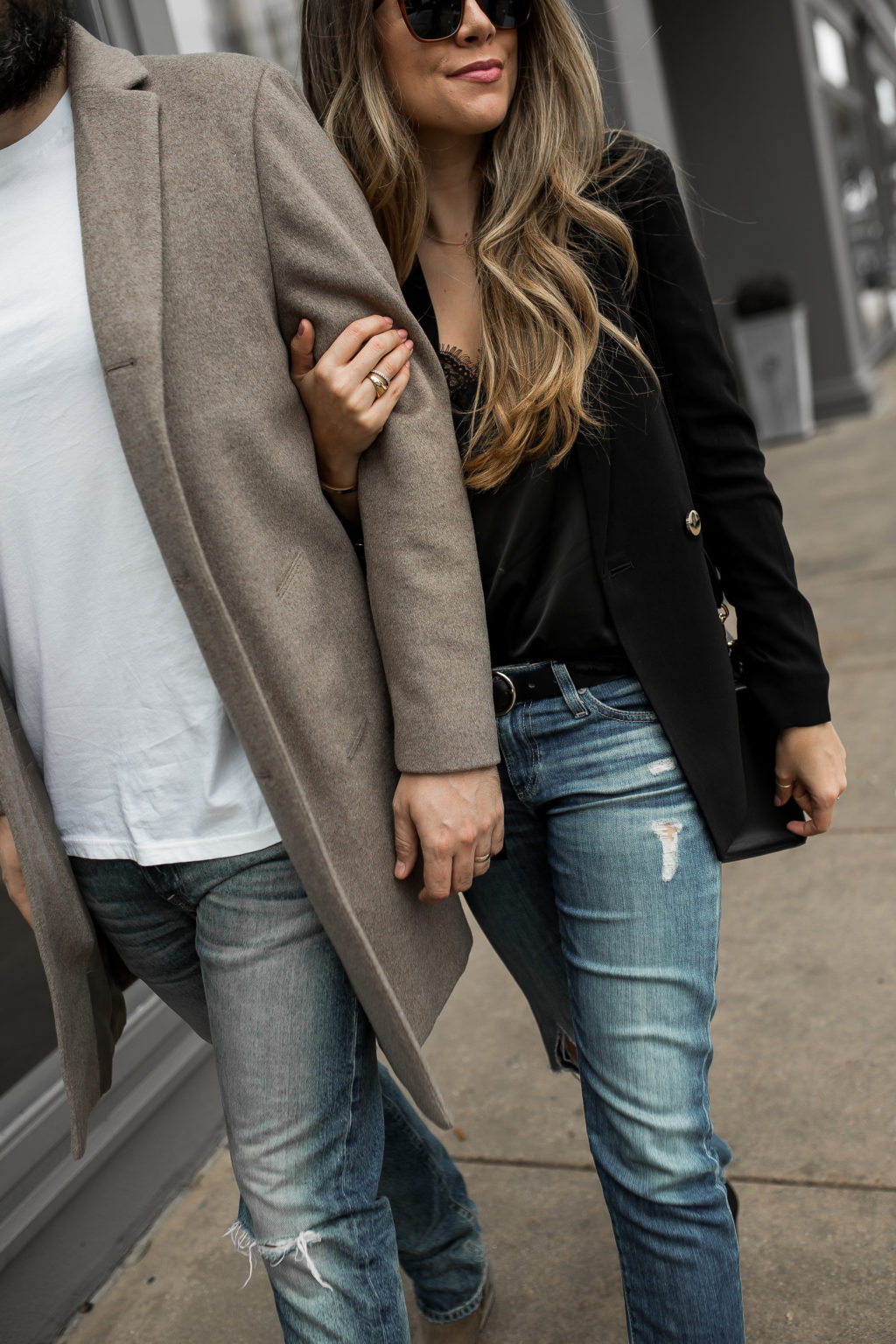 blazer + a coat for a Fall date night