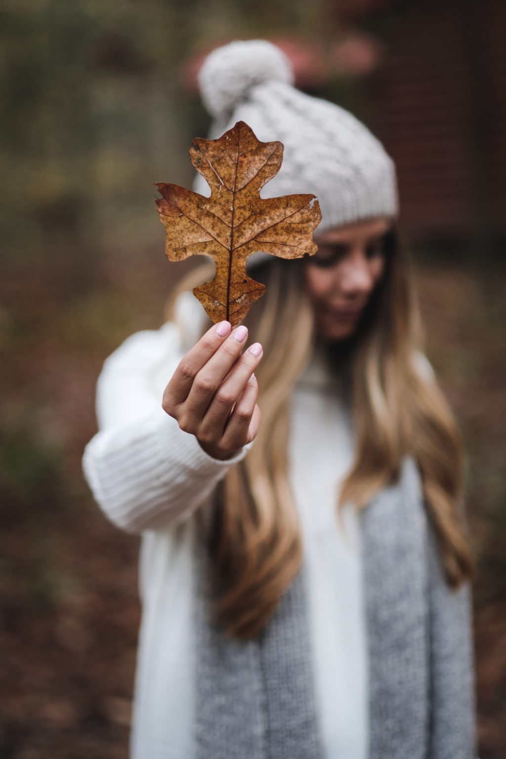 Finding Fall leaves in my cozy loungewear