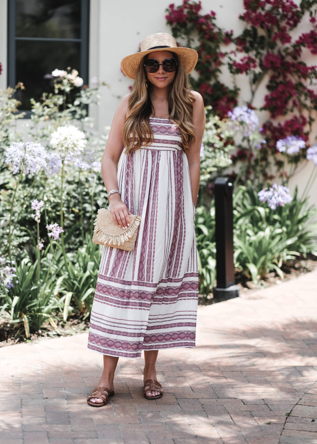 Laggy London Striped Midi Dress