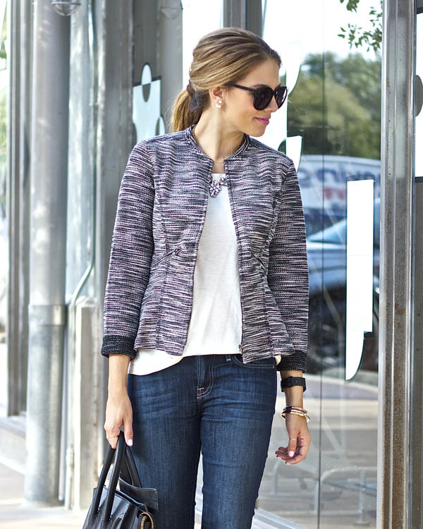 Tweed Peplum The Teacher Diva a Dallas Fashion Blog featuring