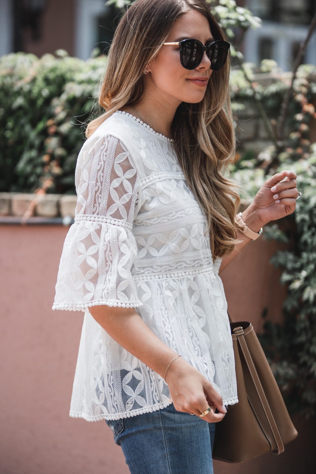 White Peplum Blouse