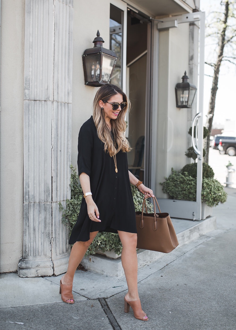 Black Shirtdress Outfit 