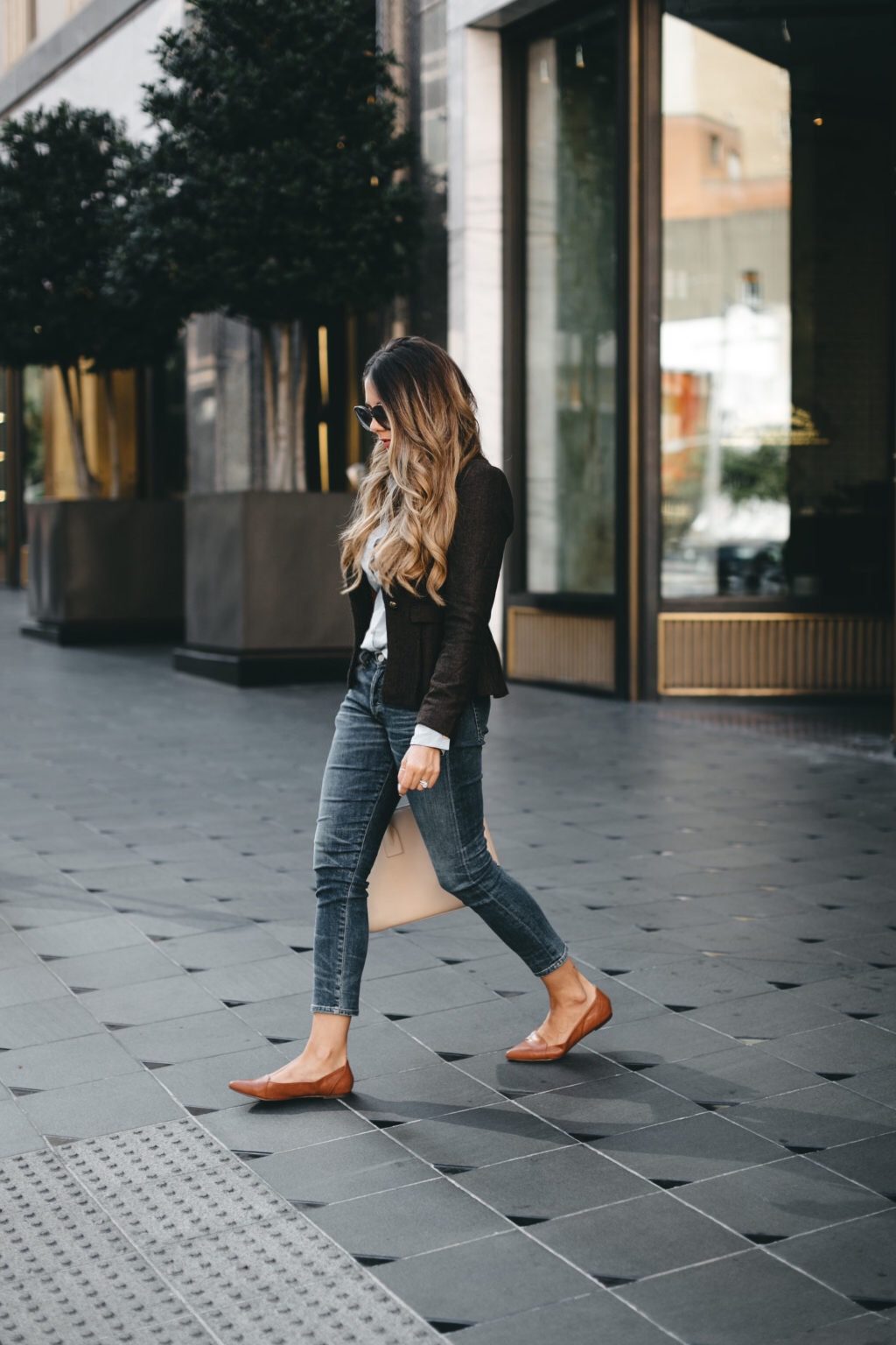 perfect fall herringbone blazer