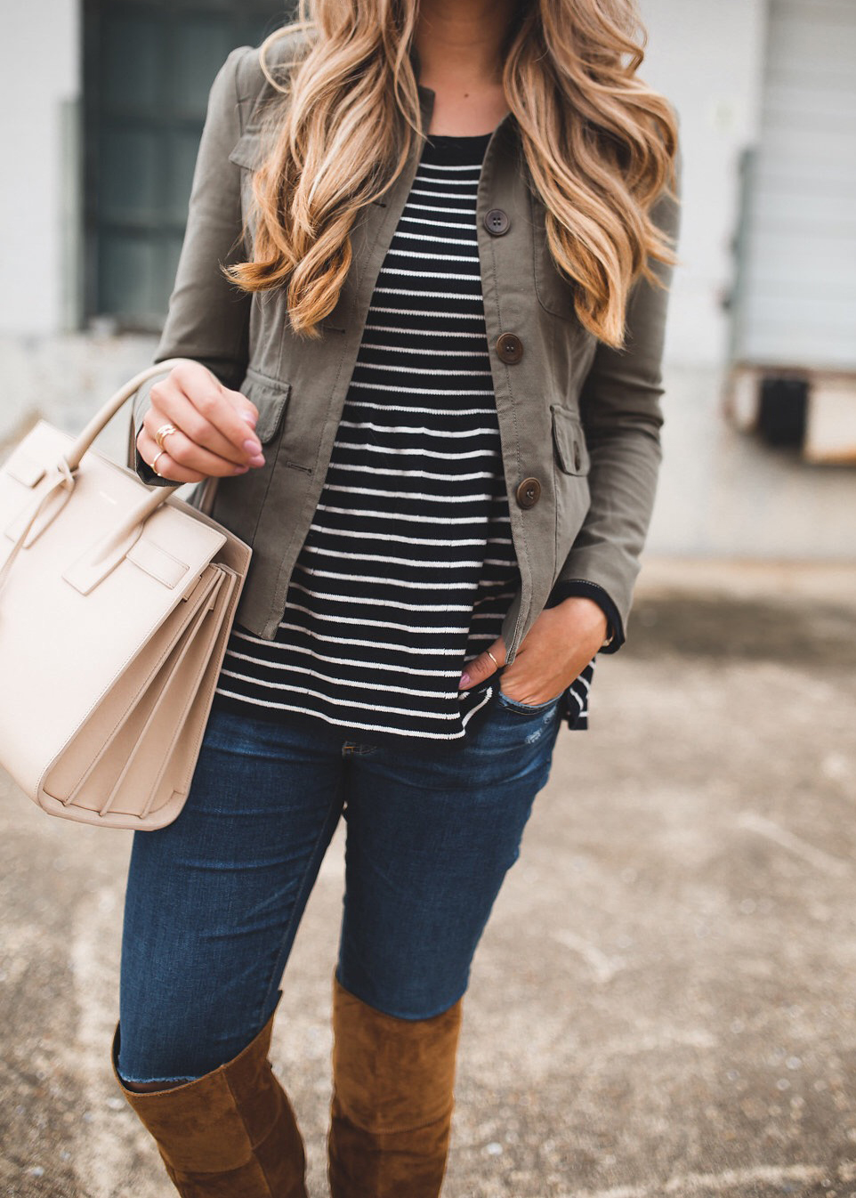 Striped Peplum 