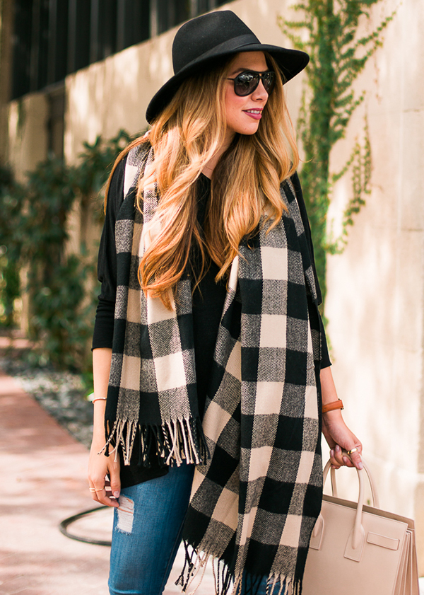 black and beige outfit