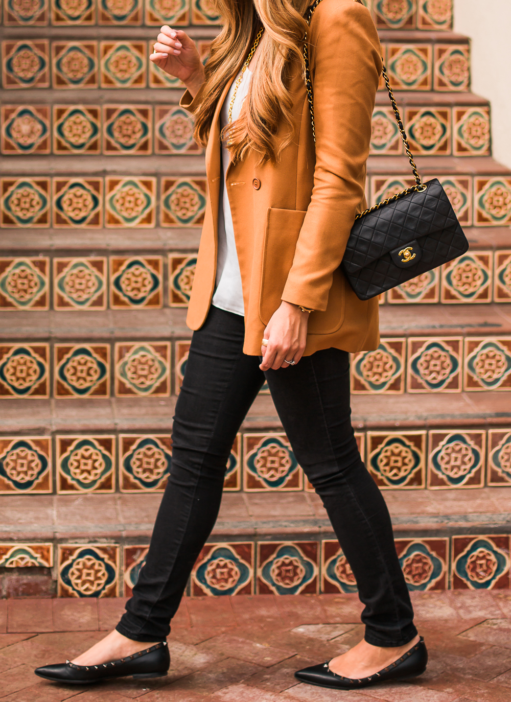 Tan boyfriend blazer hotsell