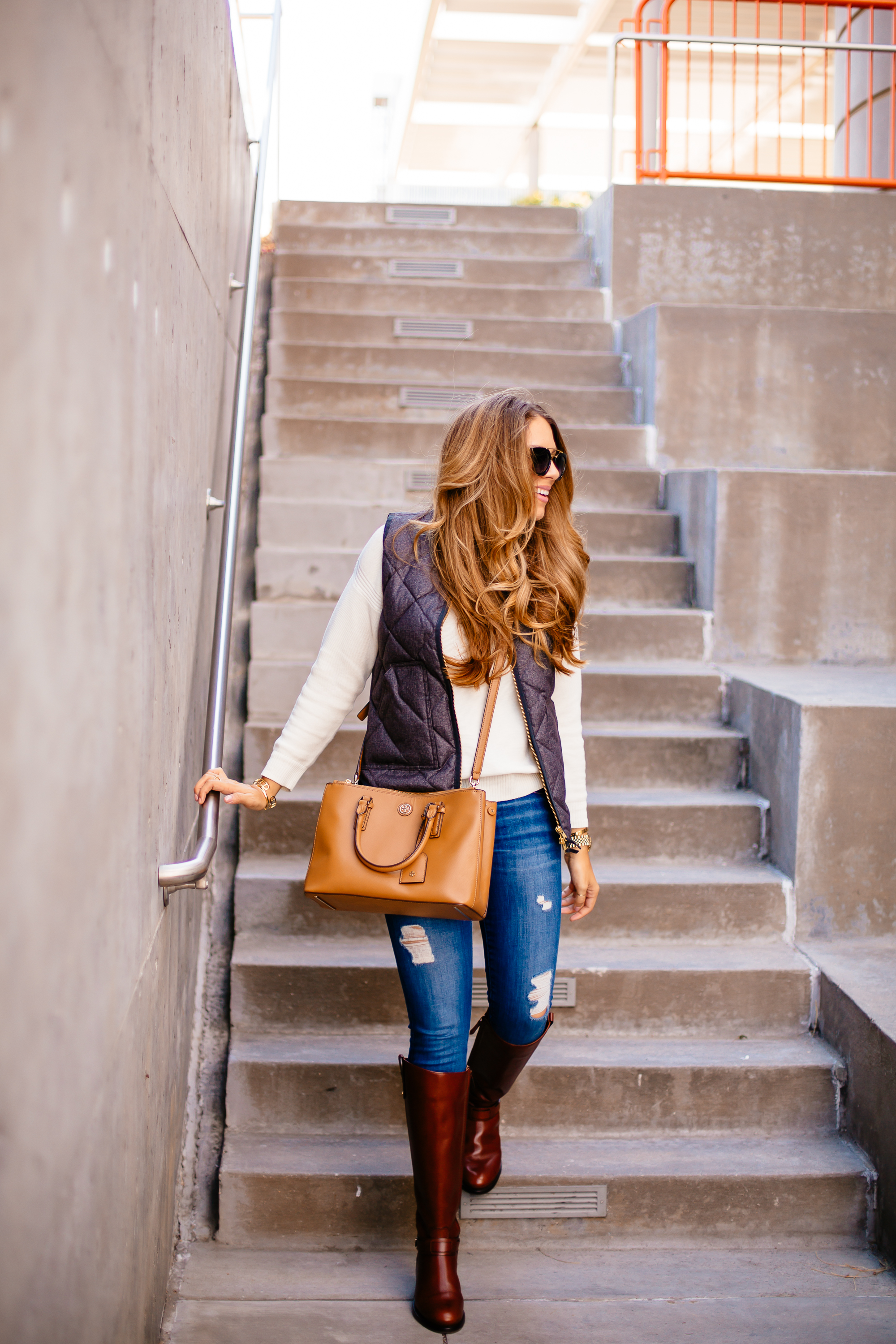 Quilted Vest Riding Boots The Teacher Diva a Dallas Fashion
