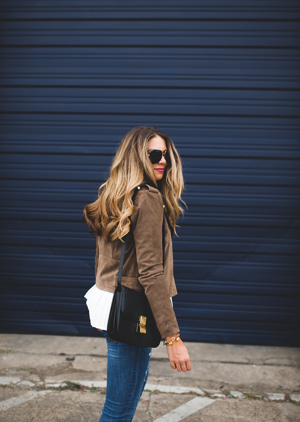 Brown Moto Jacket Outfit 