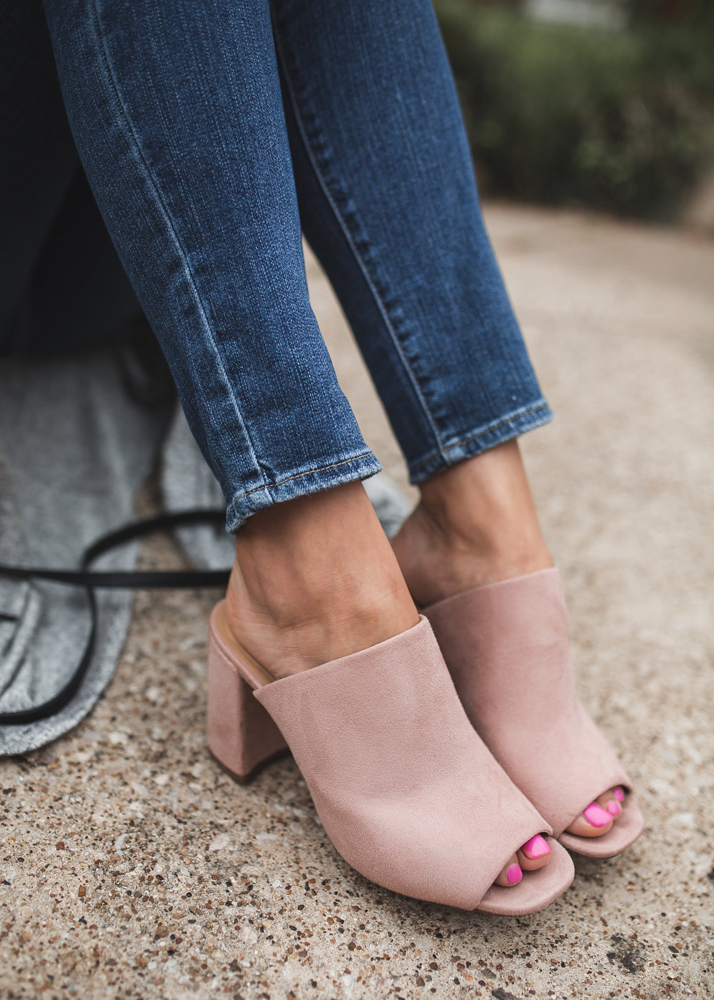 Pink Mules with Jeans
