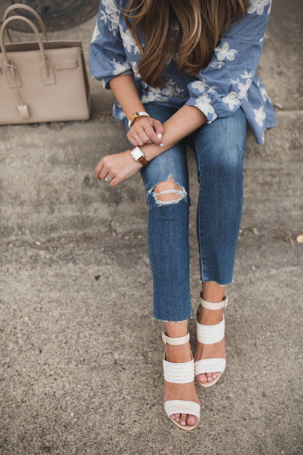 Frayed Denim and Lace Up Heels  The Teacher Diva: a Dallas