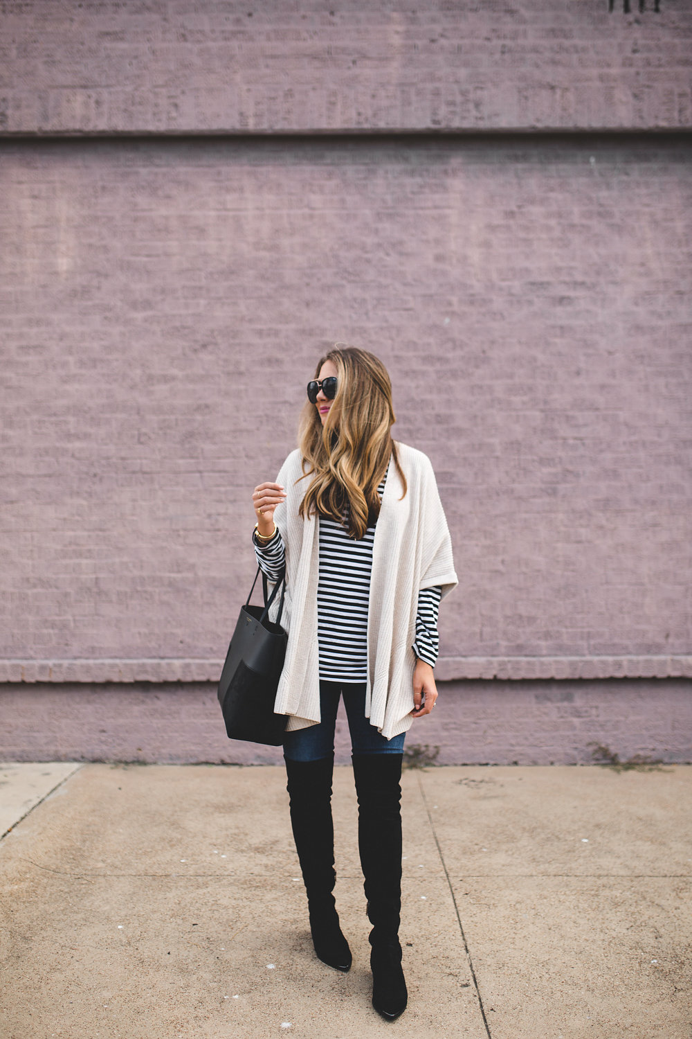 Black Suede over the knee boots 