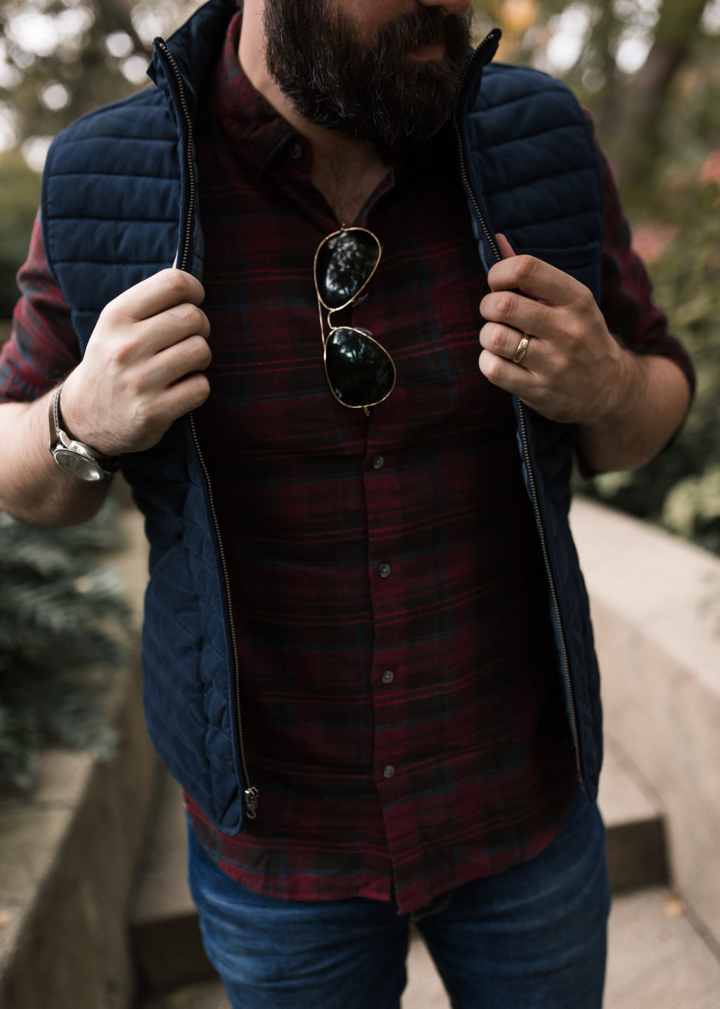 Plaid Shirt and Vest