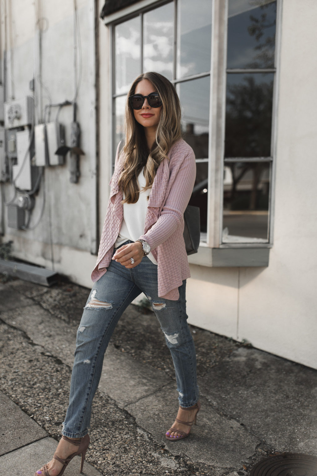 lightweight lavender cardigan