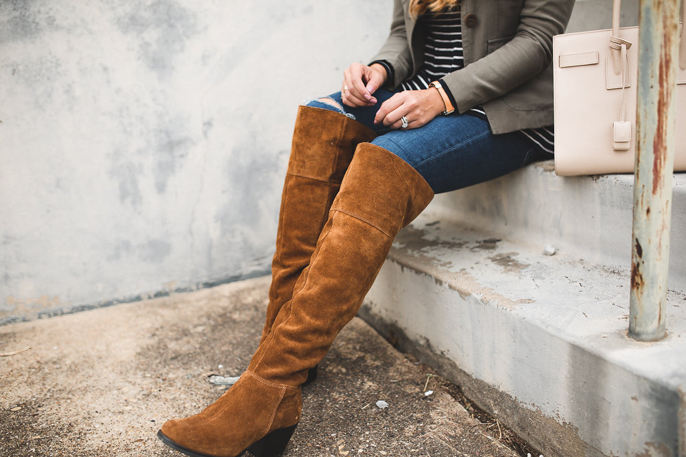 Suede over the knee boots 