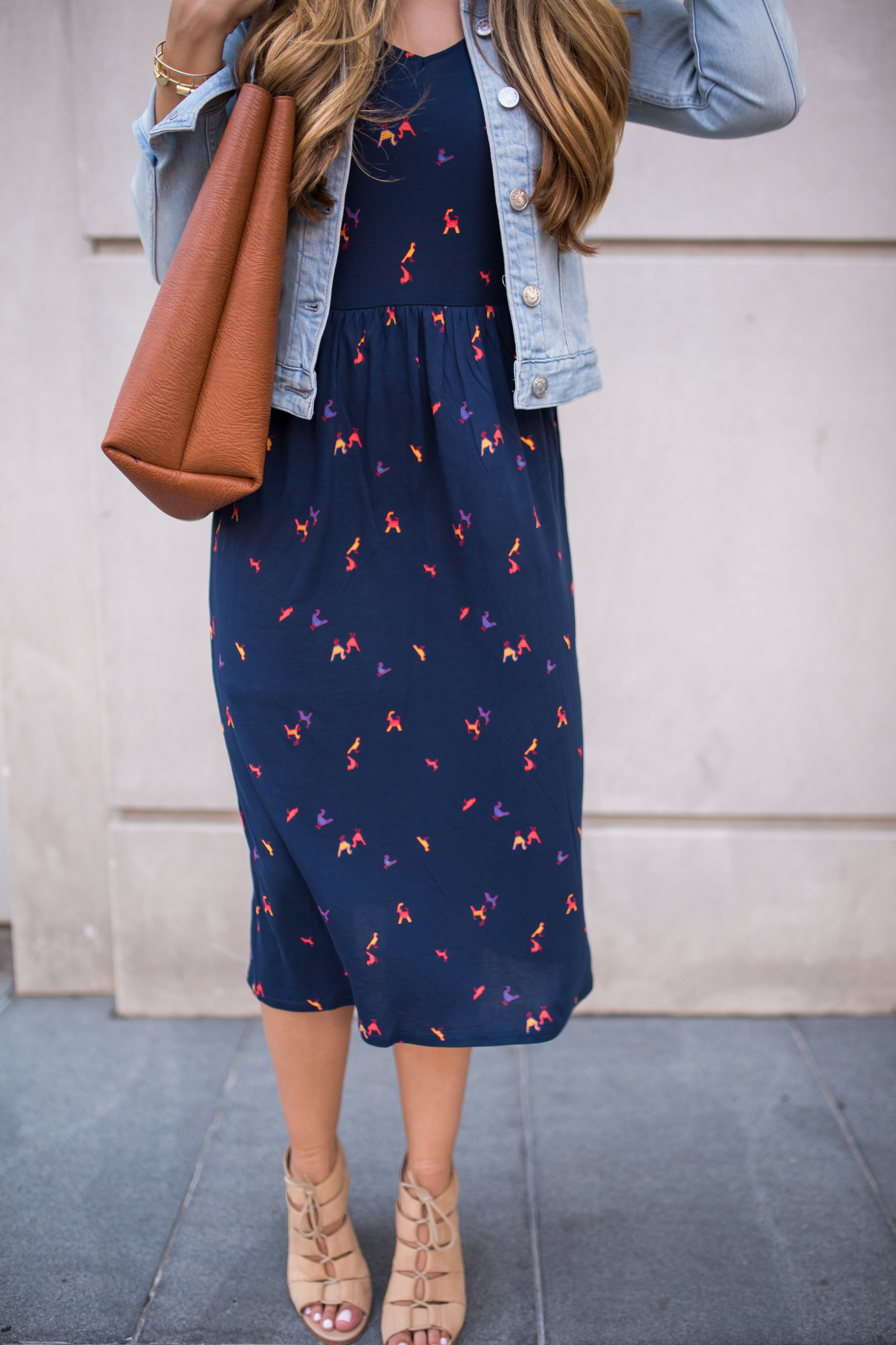 Teacher Outfit with Denim Jacket 