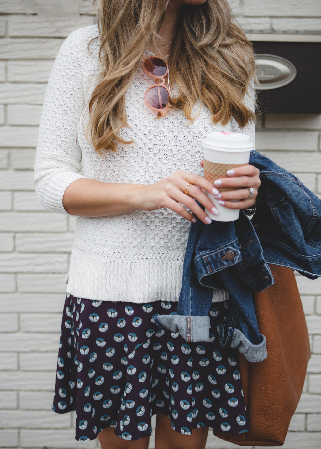 Skirt and Sweater Outfit 