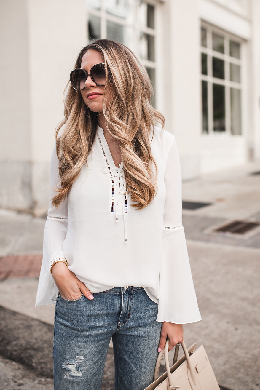 Lace Up Blouse 