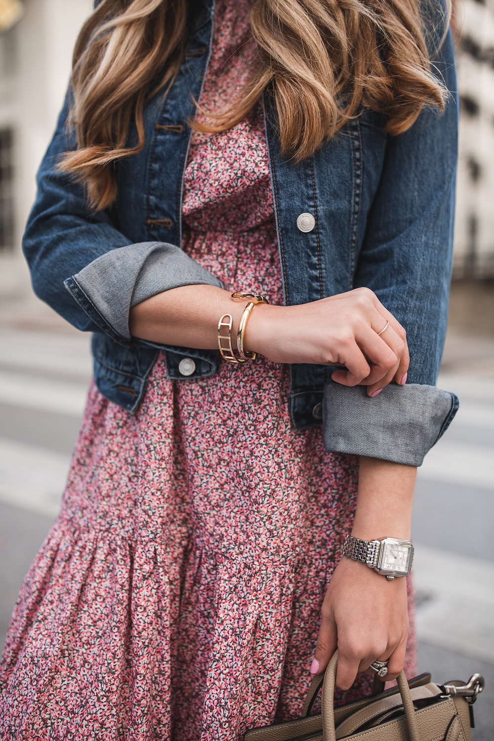Denim Jacket and Dress Outfit 