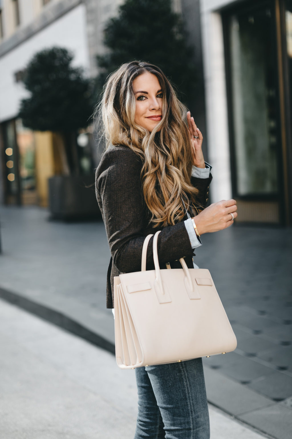 herringbone blazer