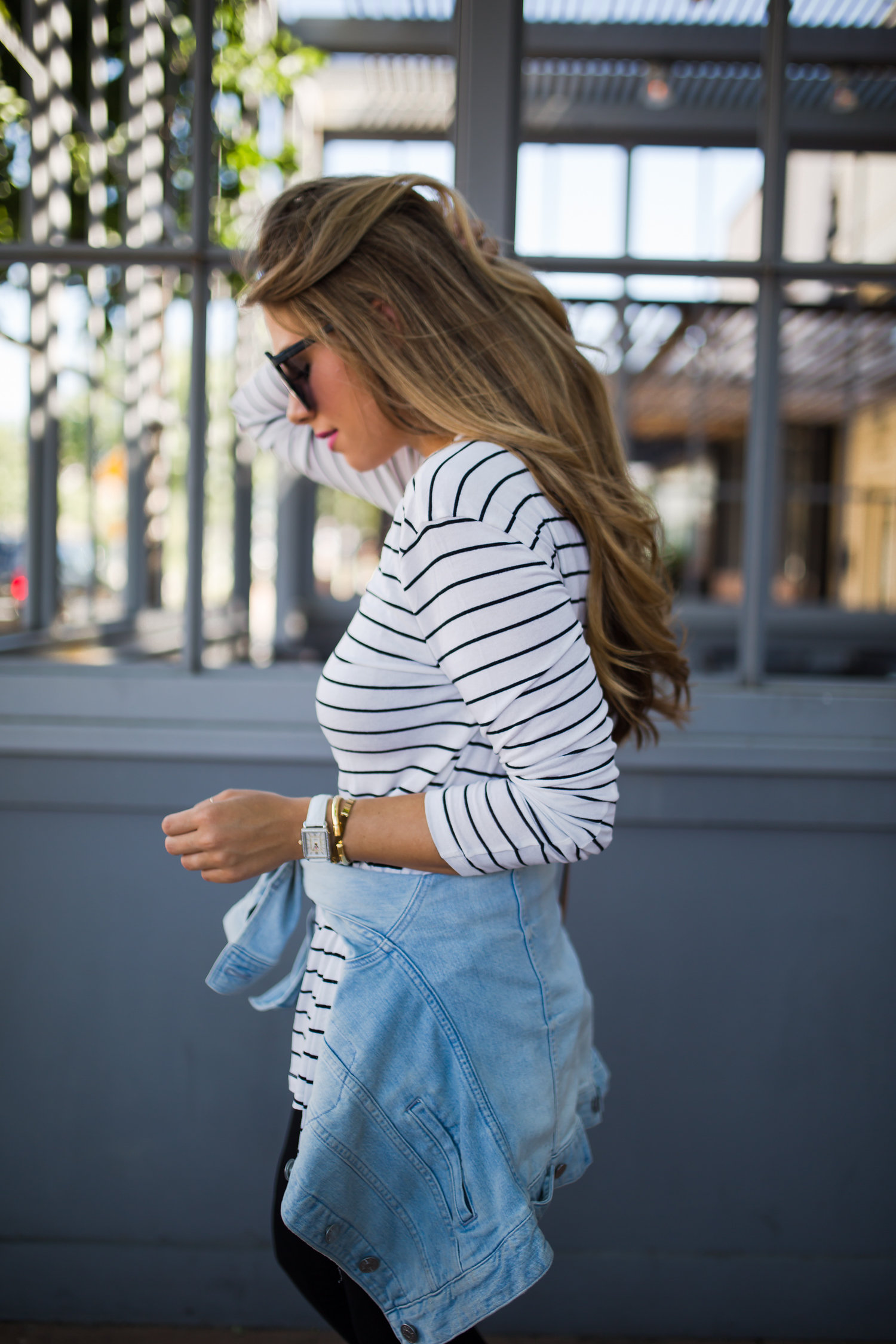 Denim Jacket Around Waist Outfit 