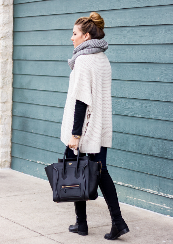 Ivory Poncho | The Teacher Diva: a Dallas Fashion Blog featuring Beauty ...