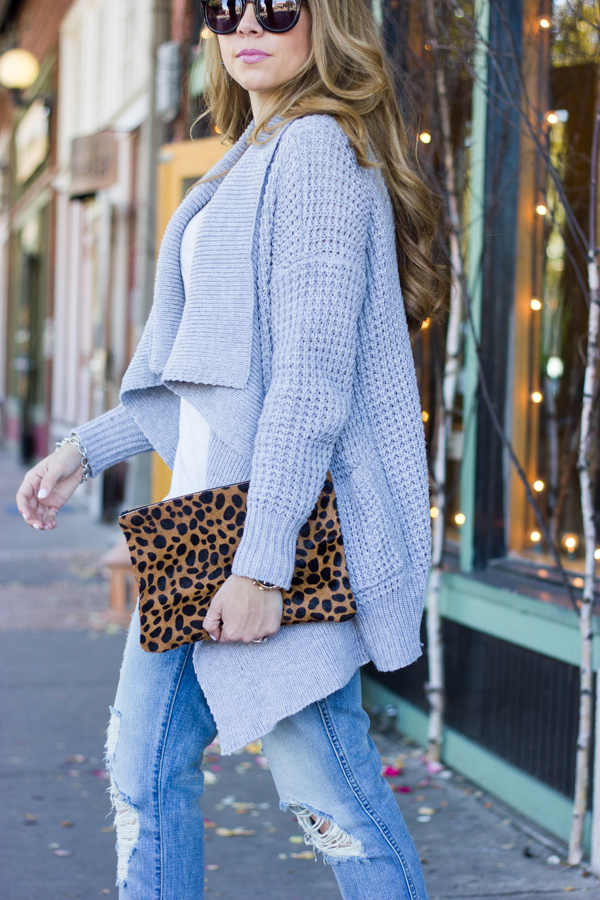 Grey Knit Cardigan