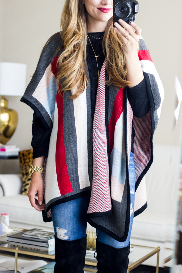 color block cape