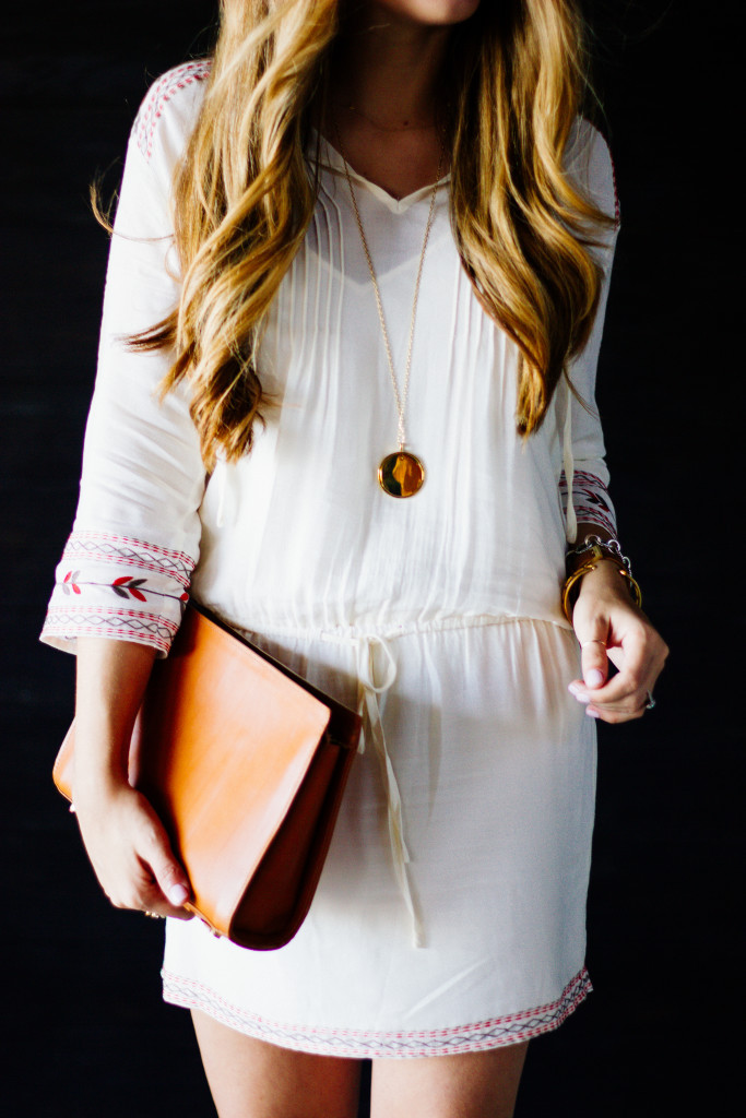 white embroidered dress