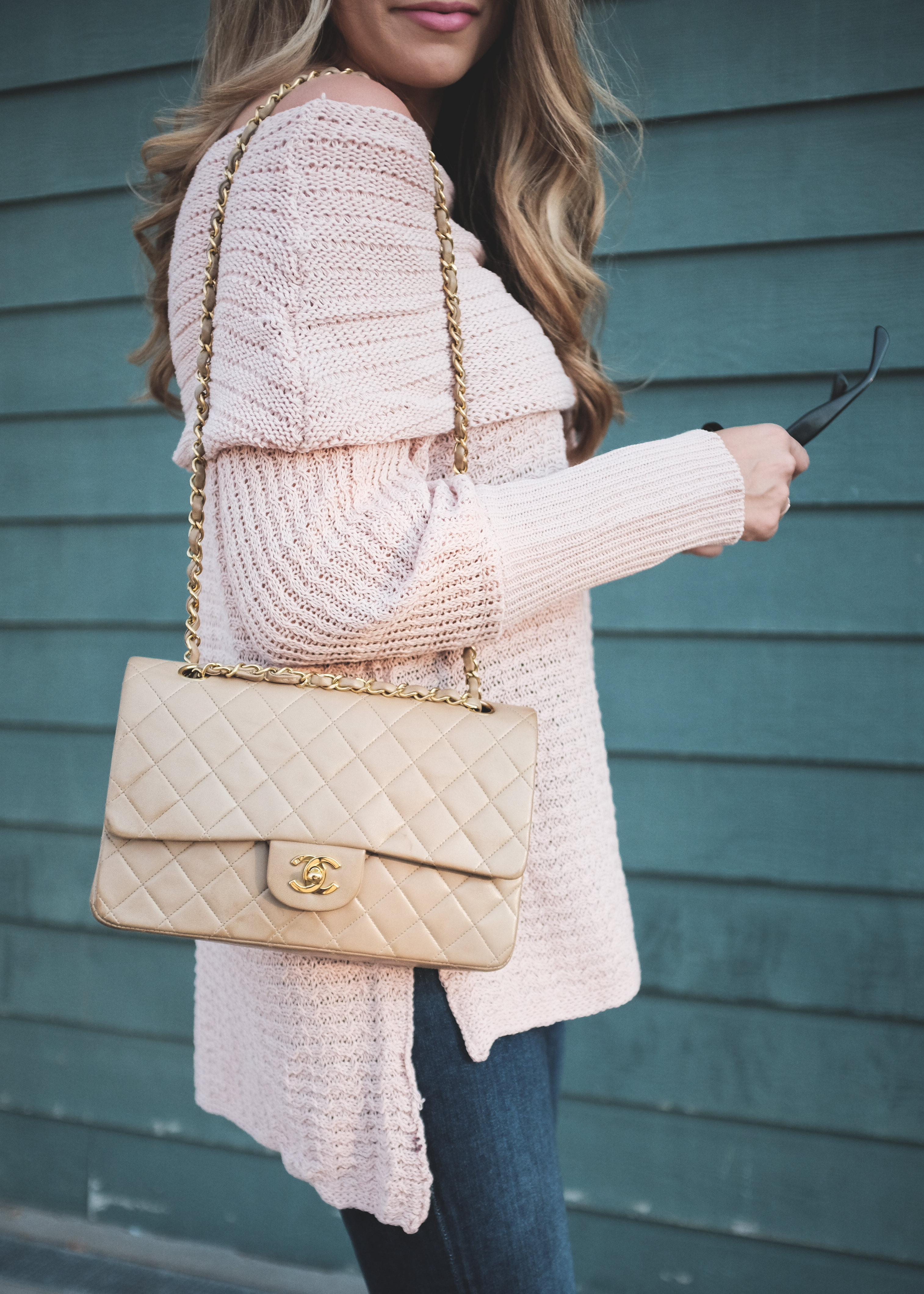 beige chanel classic flap 
