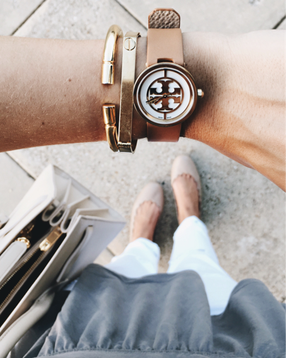 tory burch logo watch