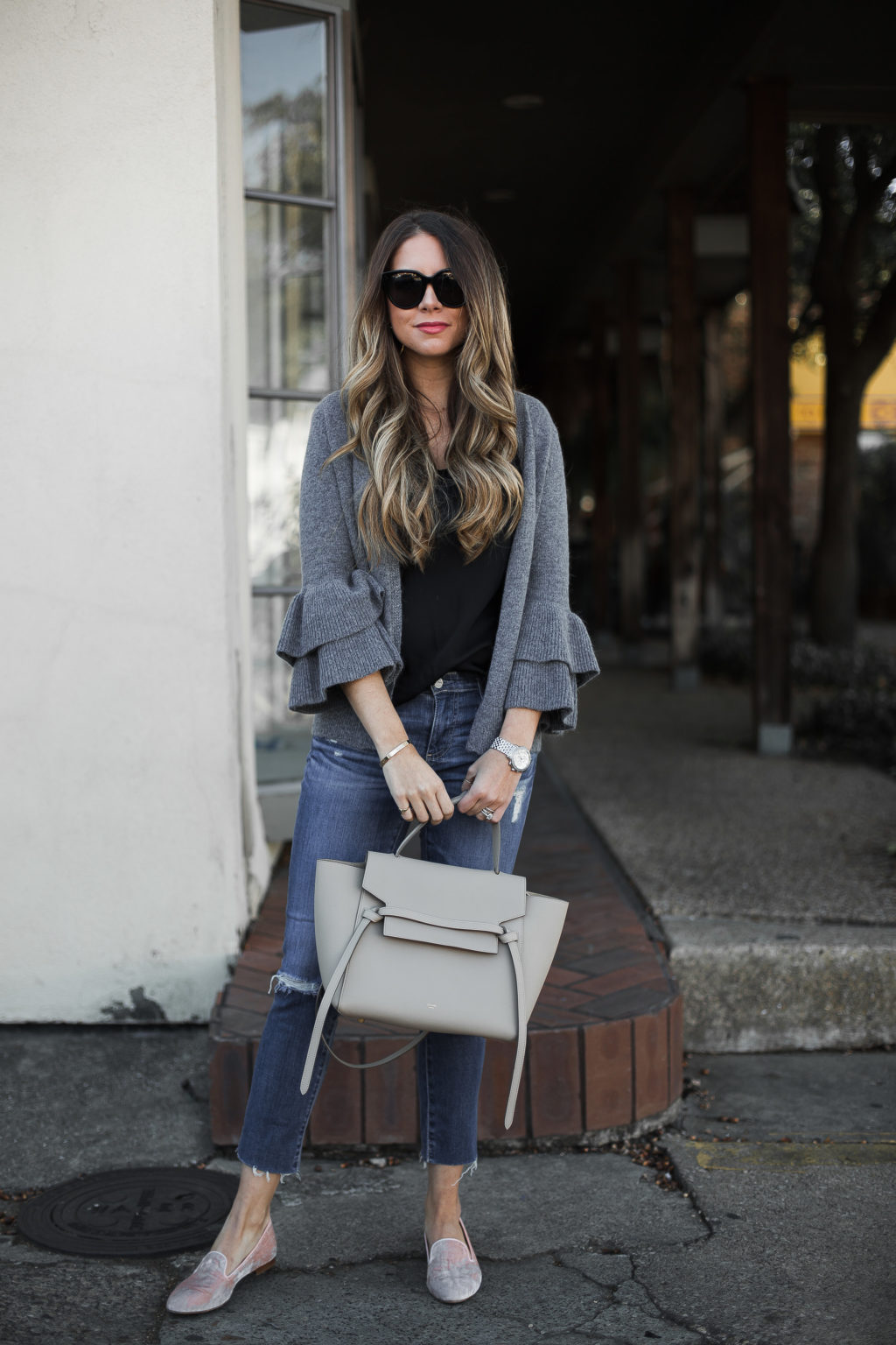 Casual ruffle cardigan