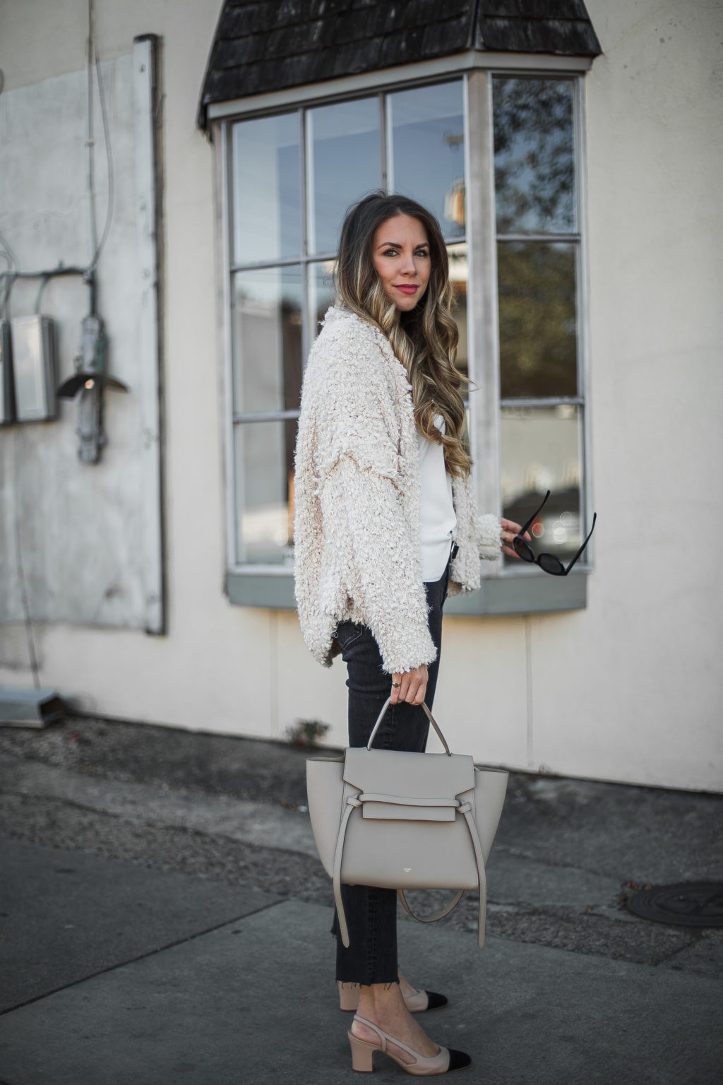 Styling a cozy cardigan