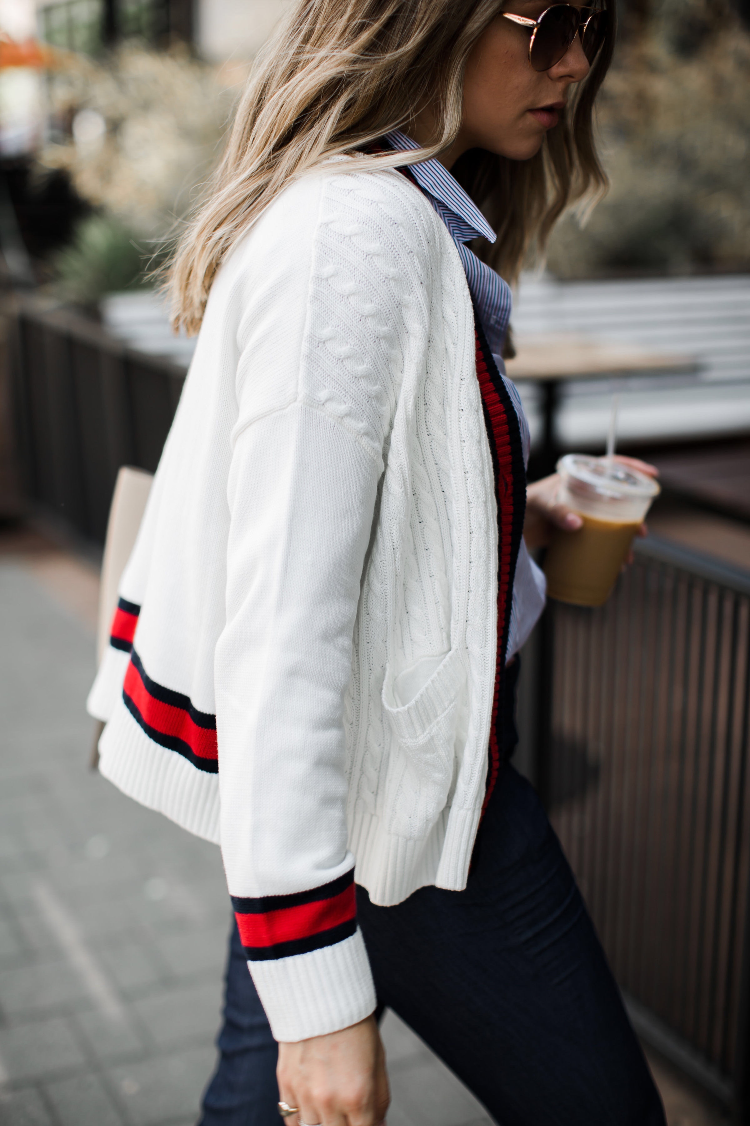 tommy hilfiger white cardigan