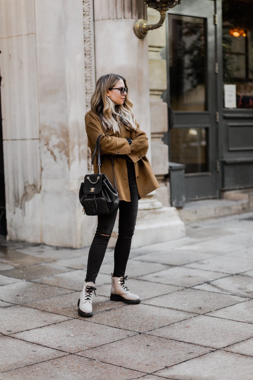 4 ways to style a leather shacket