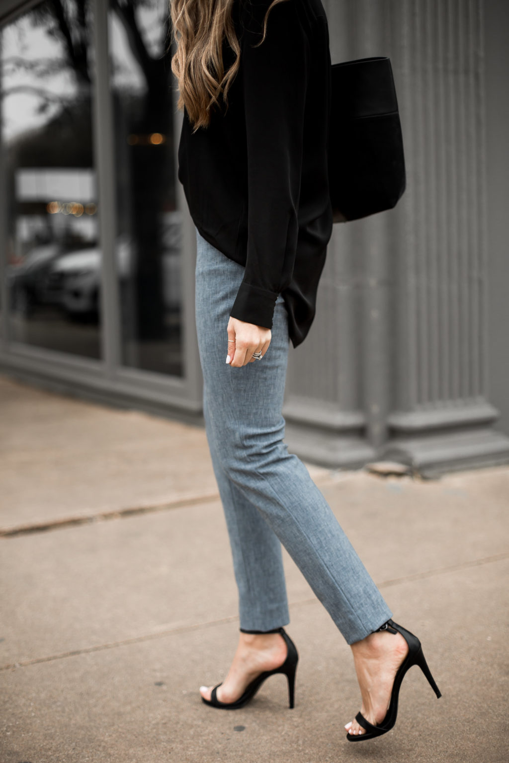 Sloan work pant and heels