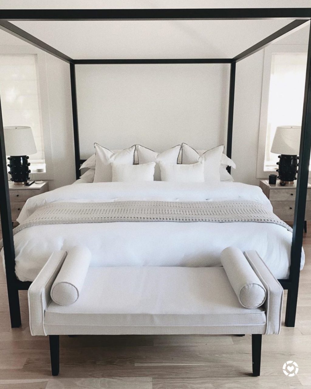 black bed frame 