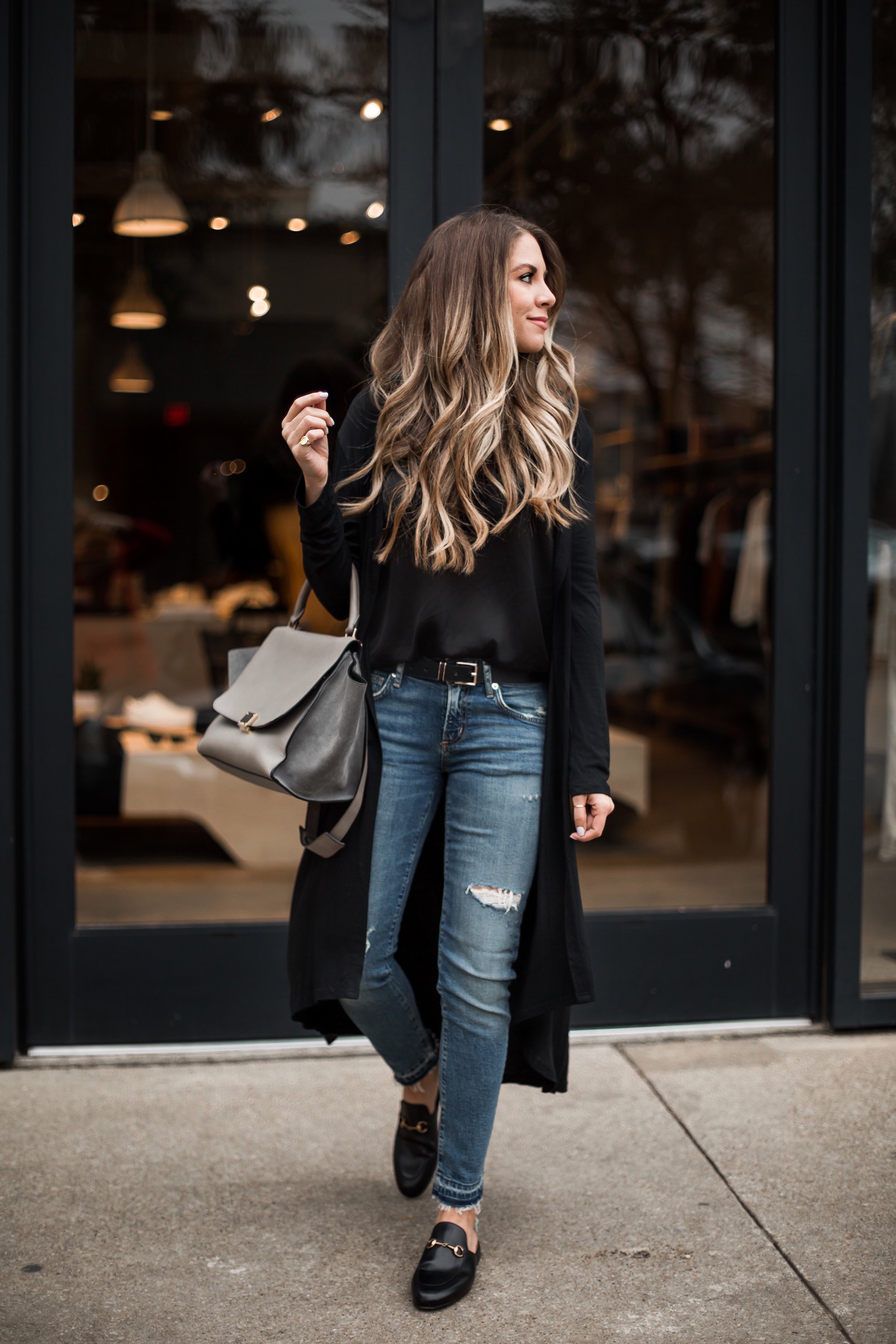 black duster outfit