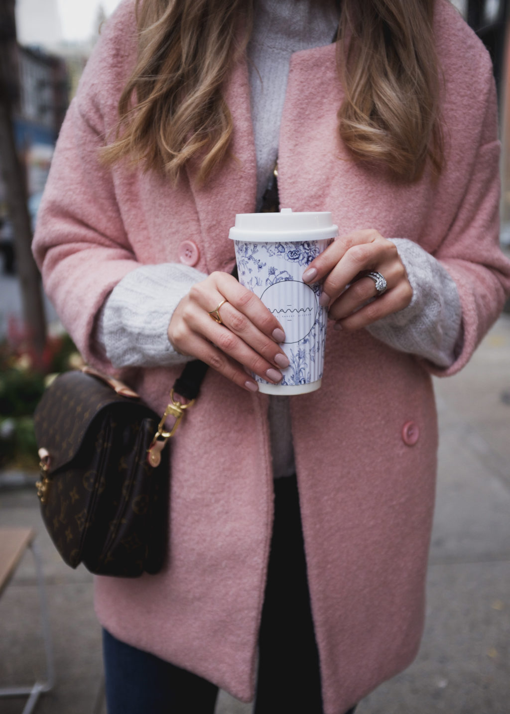 pink winter coat 