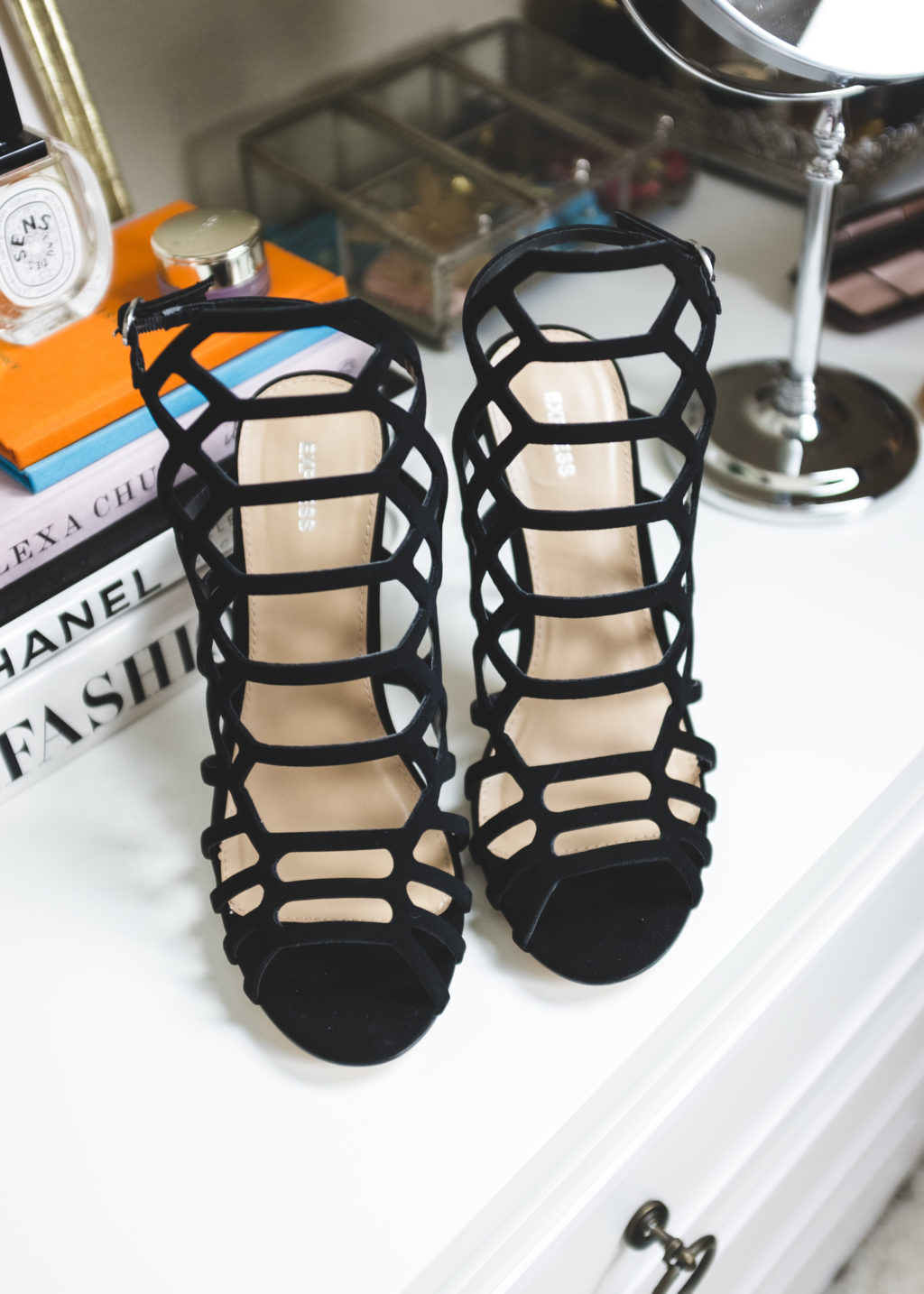 Black Cage Heels