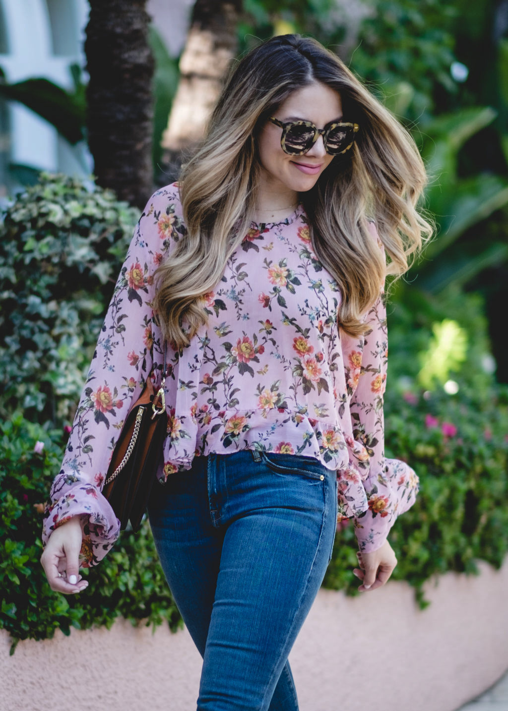 Floral Blouse with Ruffles | The Teacher Diva: a Dallas Fashion Blog  featuring Beauty & Lifestyle