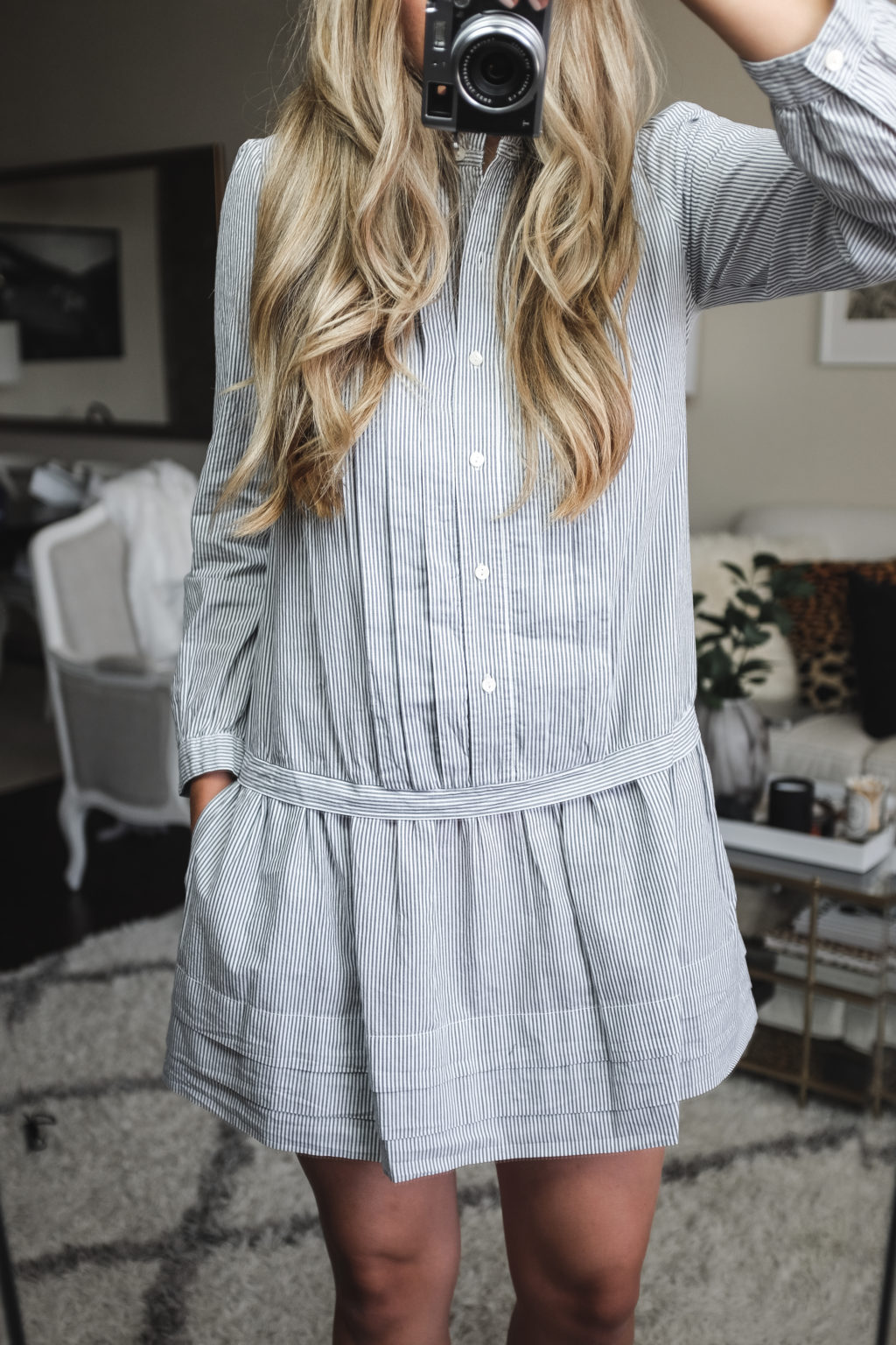 Pin Stripe Shirtdress