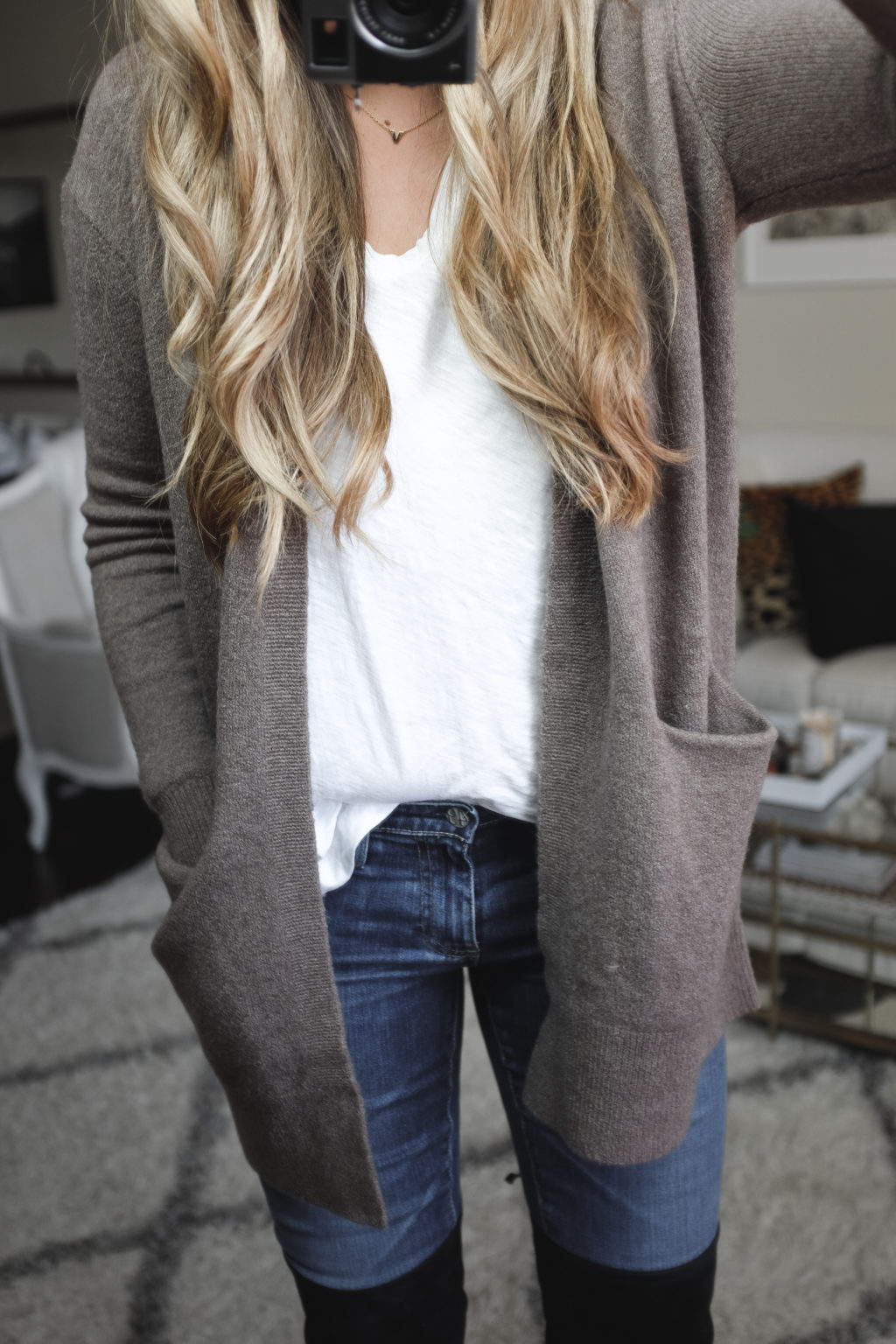 tan chunky cardigan 