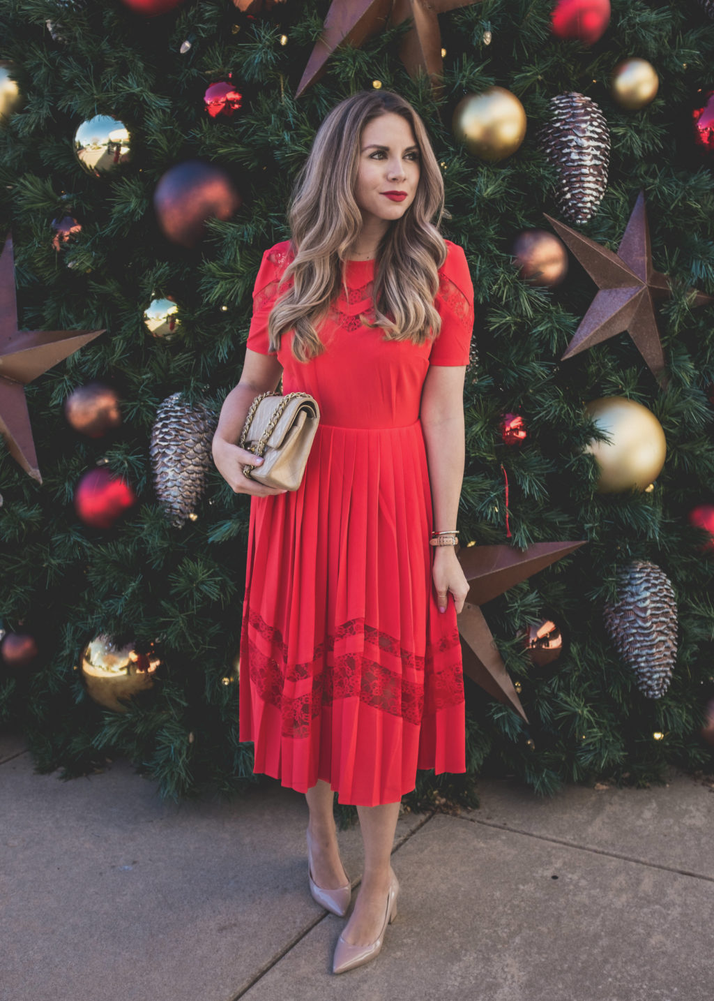 Cyber Monday Red Lace Dress 