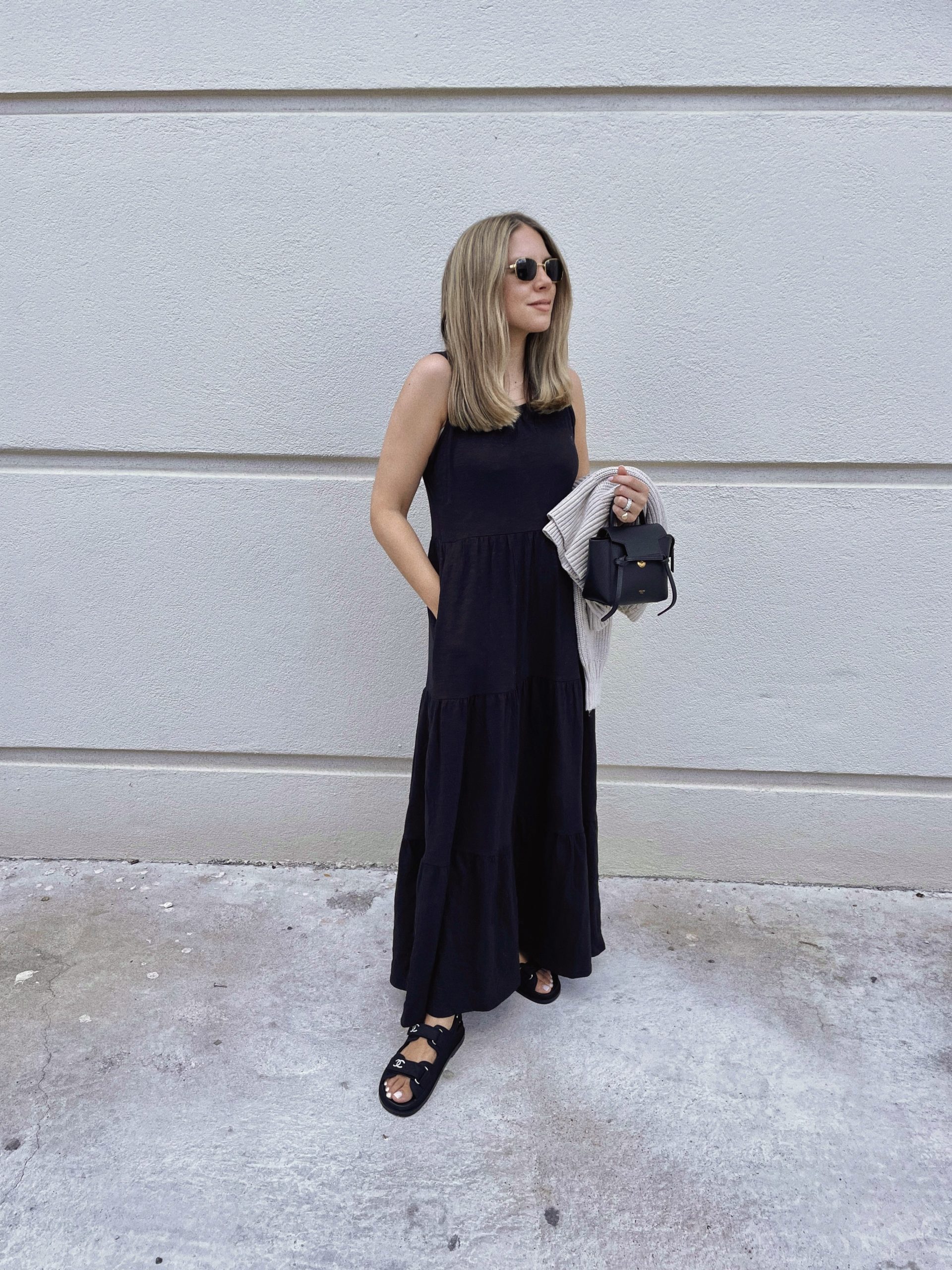 Black Tank Dress Street Style 