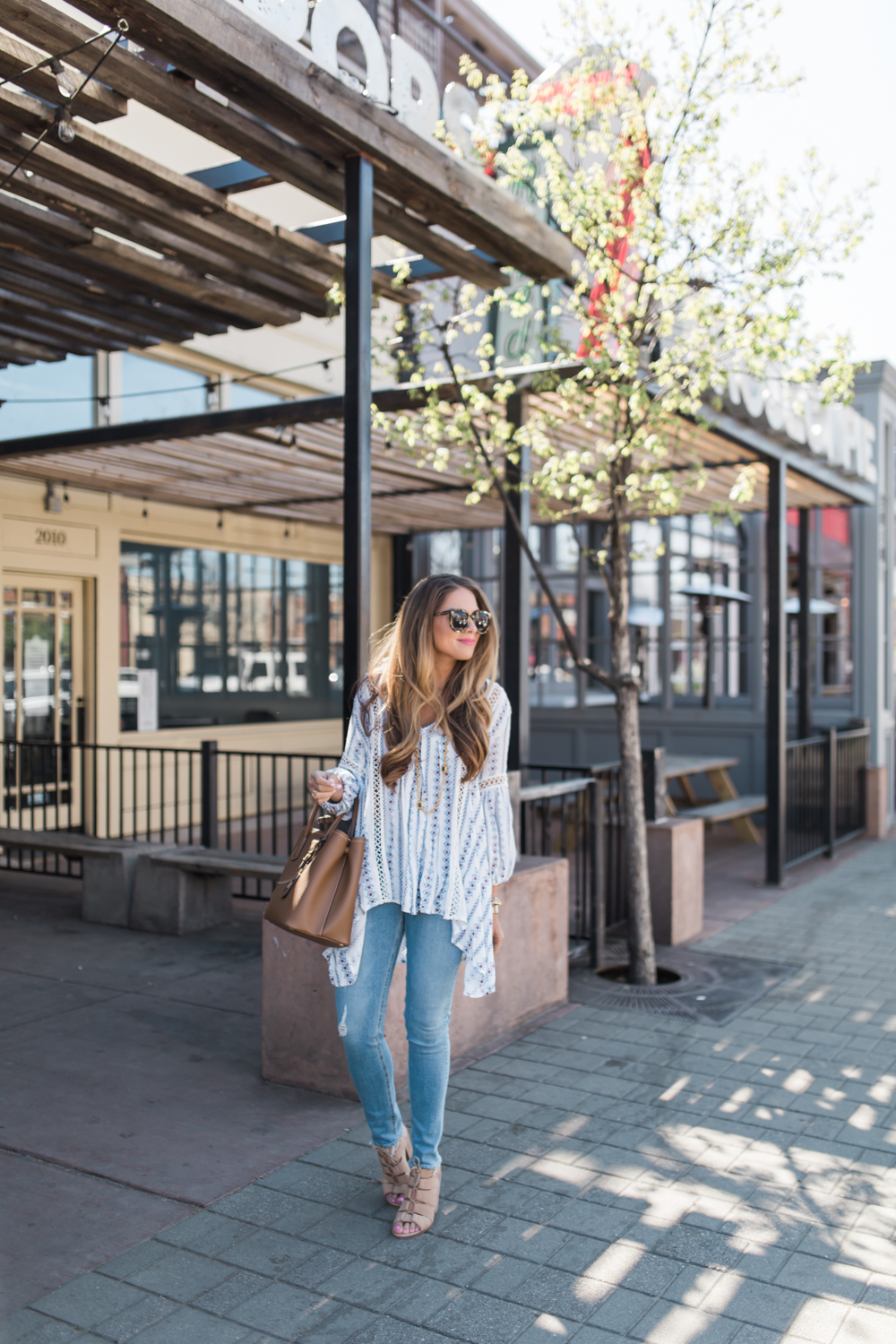 Rag & Bone Frayed Denim with Lace Up Sandals 