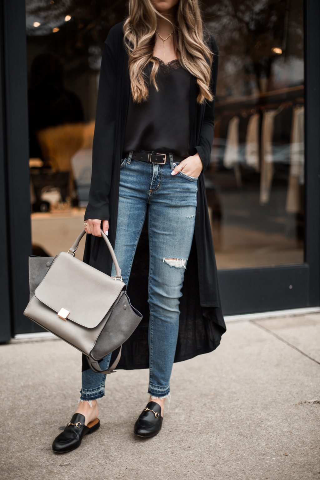 black duster outfit