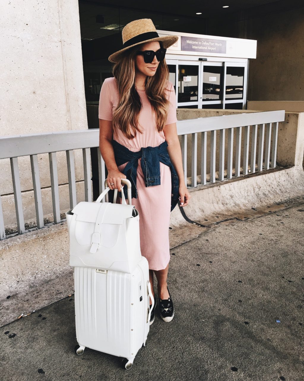 T-shirt dress and jean jacket