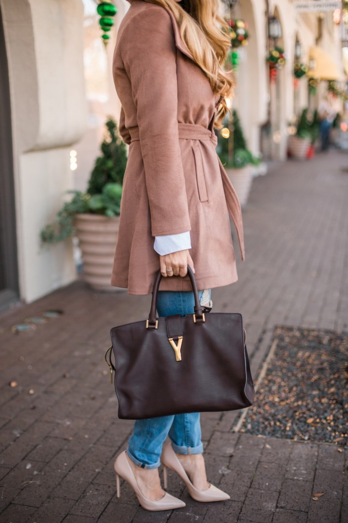 belted coat outfit